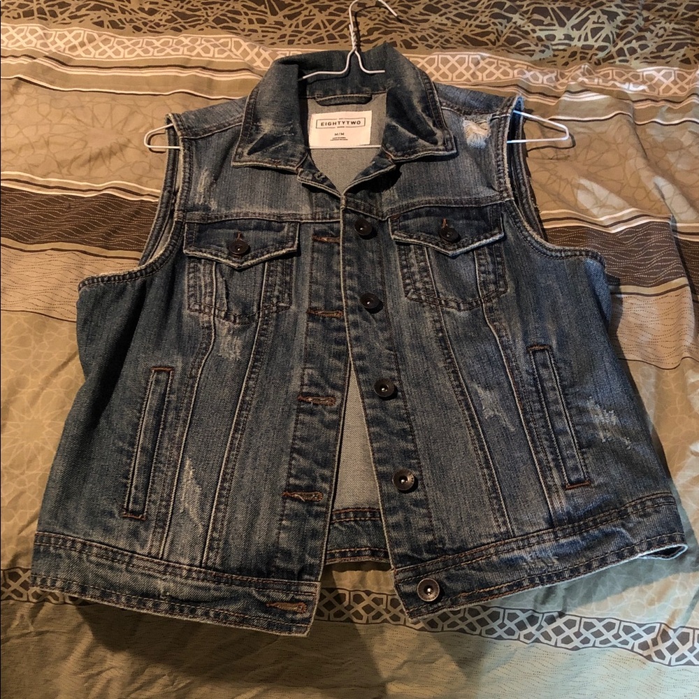 Denim Sleeveless Vest